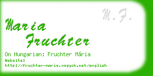 maria fruchter business card